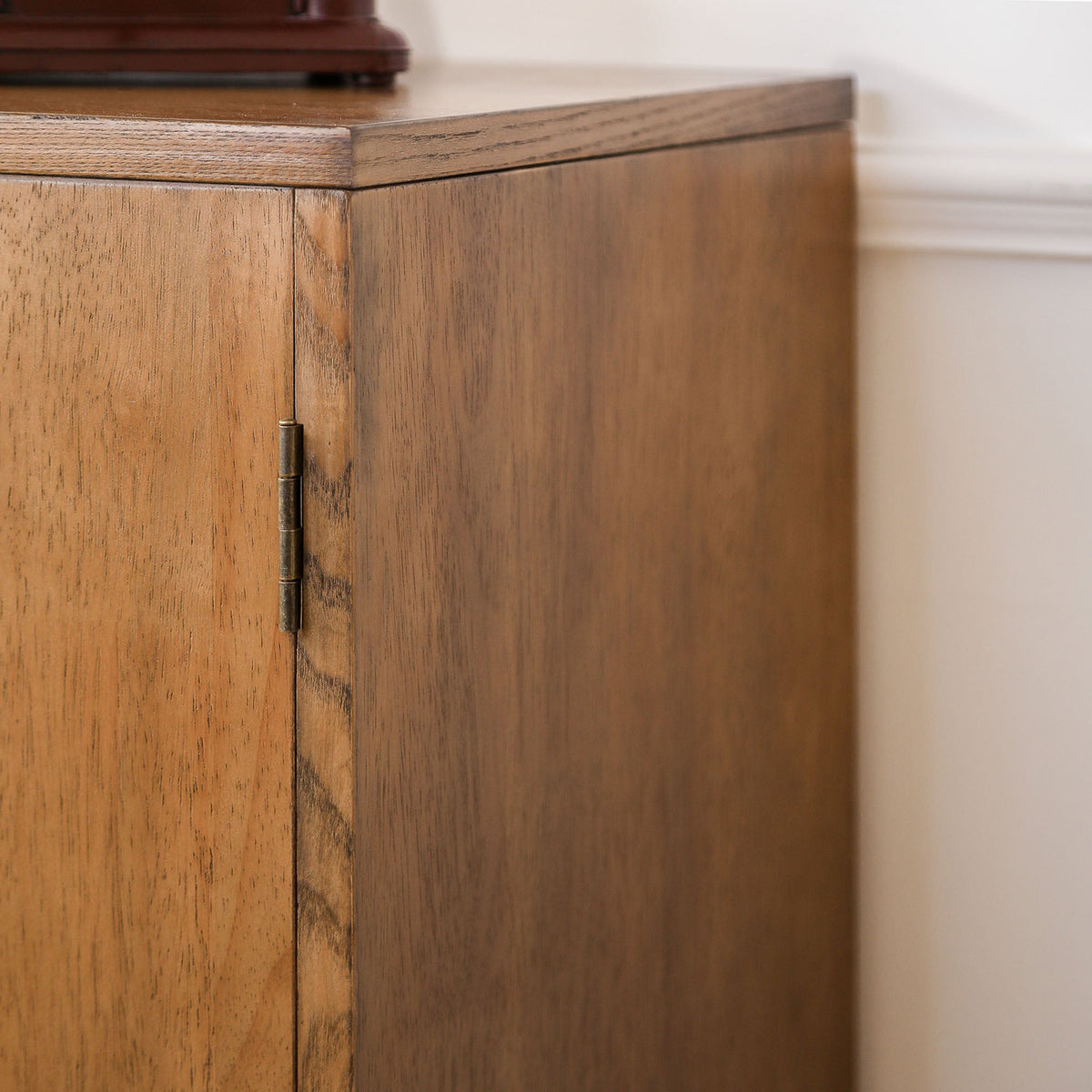 Rustic Hand-Carved Wooden 2-Door Cabinet, photo 9 of 10
