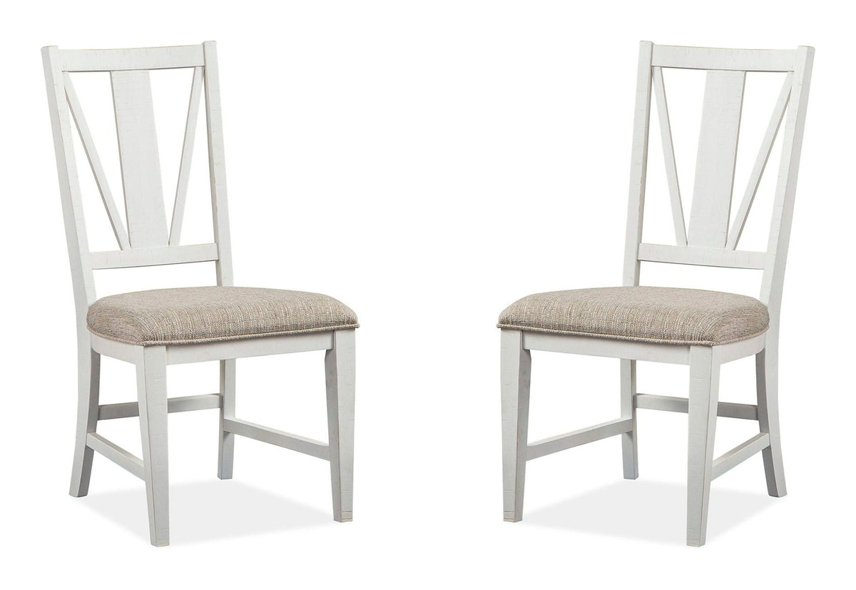 Heron Cove - Dining Side Chair With Upholstered Seat (Set of 2) - Chalk White
