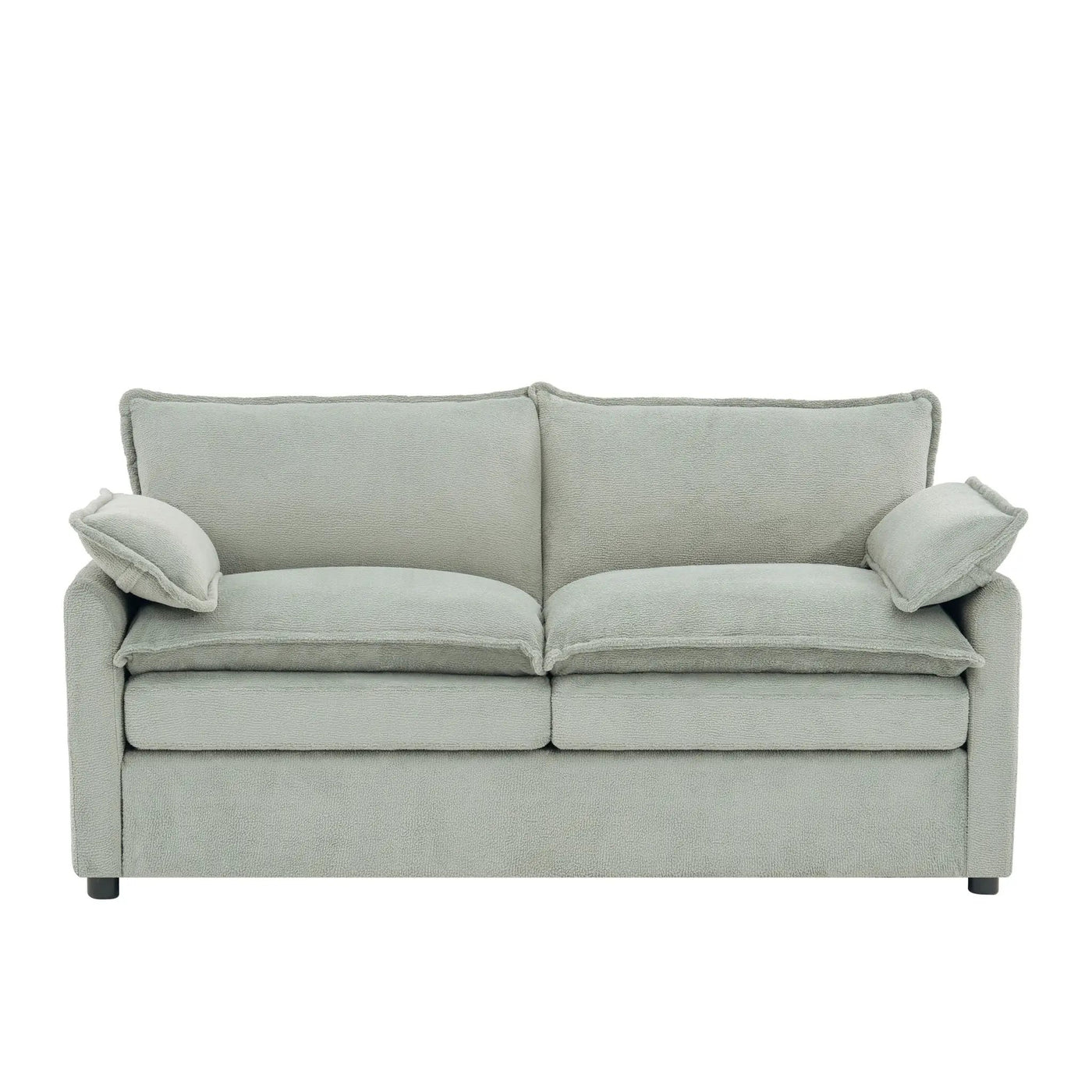 Modern Loveseat Sofa, Upholstered Couch With Side Storage Pockets by HouseOfZazla