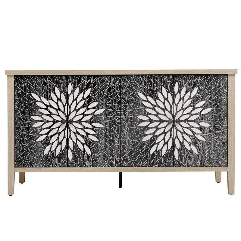 Modern Storage Cabinet With 4 Doors & Adjustable Shelves by HouseOfZazla