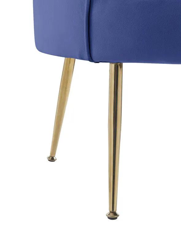 Angelina - Scalloped Back Barrel Accent Chair With Metal Legs by HouseOfZazla