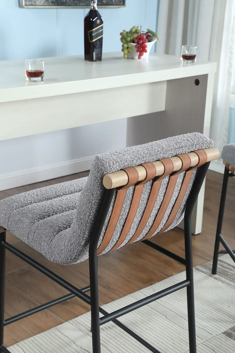 Lahni - 17" Boucle Fabric Counter Height Chair by HouseOfZazla