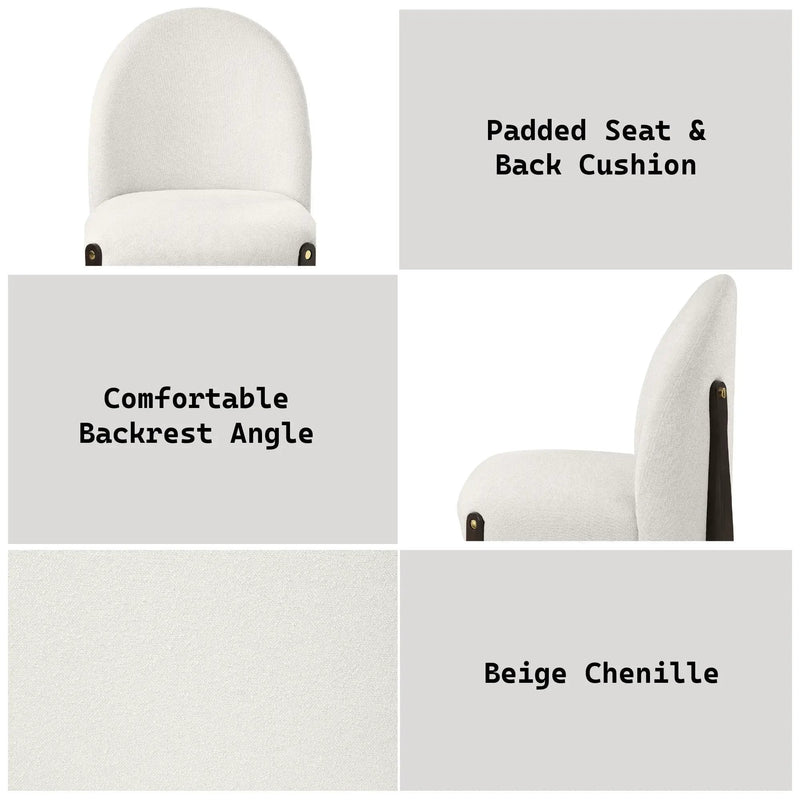 Clayten - Side Chair (Set of 2) - Beige by HouseOfZazla