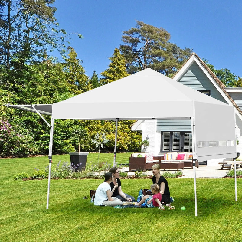 17 Feet x 10 Feet Foldable Pop Up Canopy with Adjustable Instant Sun Shelter by DirectDeals