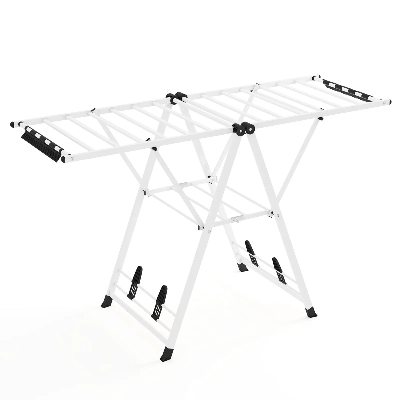 64 Inches Clothes Drying Rack with Height Adjustable Wings by DirectDeals