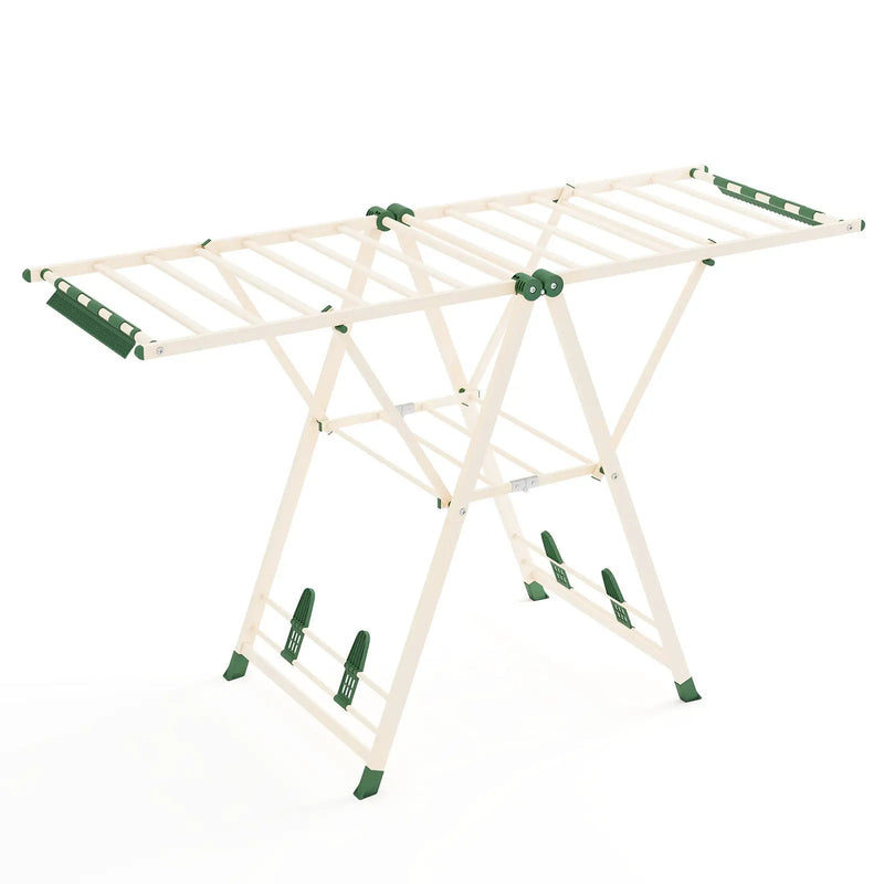 64 Inches Clothes Drying Rack with Height Adjustable Wings by DirectDeals