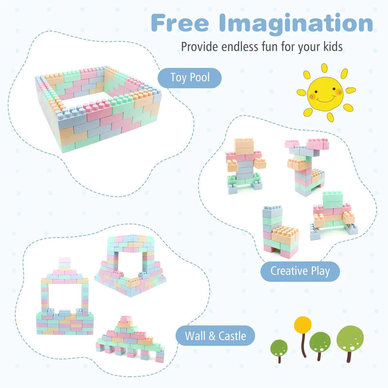64 pcs Building Blocks for Toddlers Educational Toy by DirectDeals