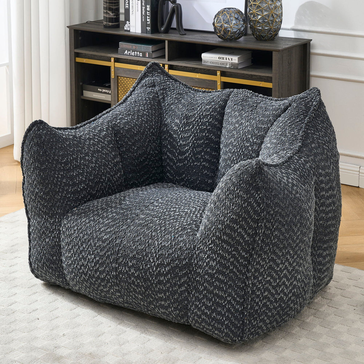 Chenille Arm Chair with Highly Resilient Foam - Multiple Colors, photo 13 of 24