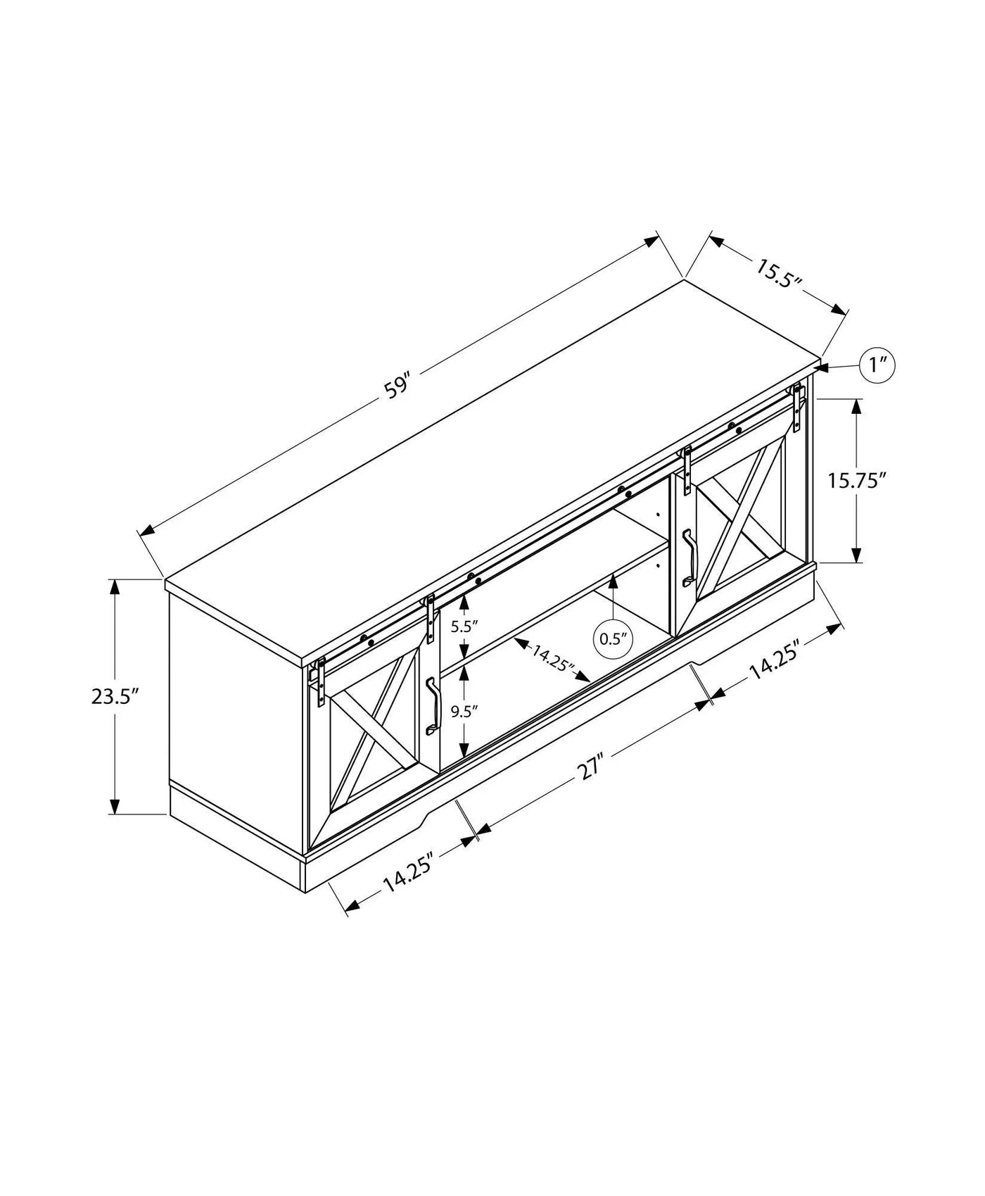 Transitional TV Stand Console Media Entertainment Center by HouseOfZazla
