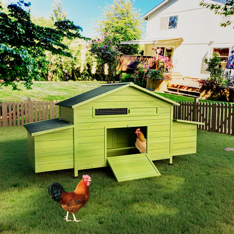 11.12 ft² Large Wooden Chicken Coop with Nesting Boxes & Perch by HouseOfZazla