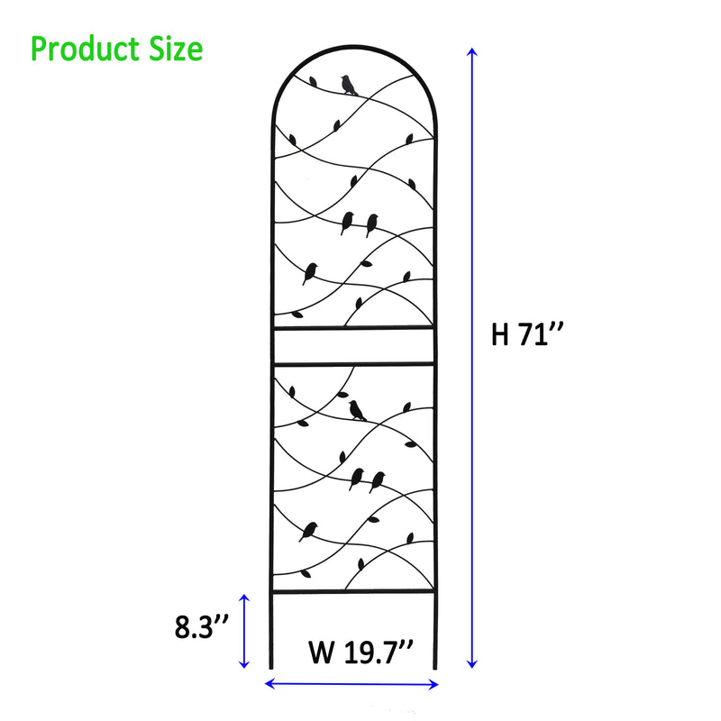 2 Pack Metal Garden Trellis 71" x 19.7" Rustproof Outdoor Plant Support by HouseOfZazla