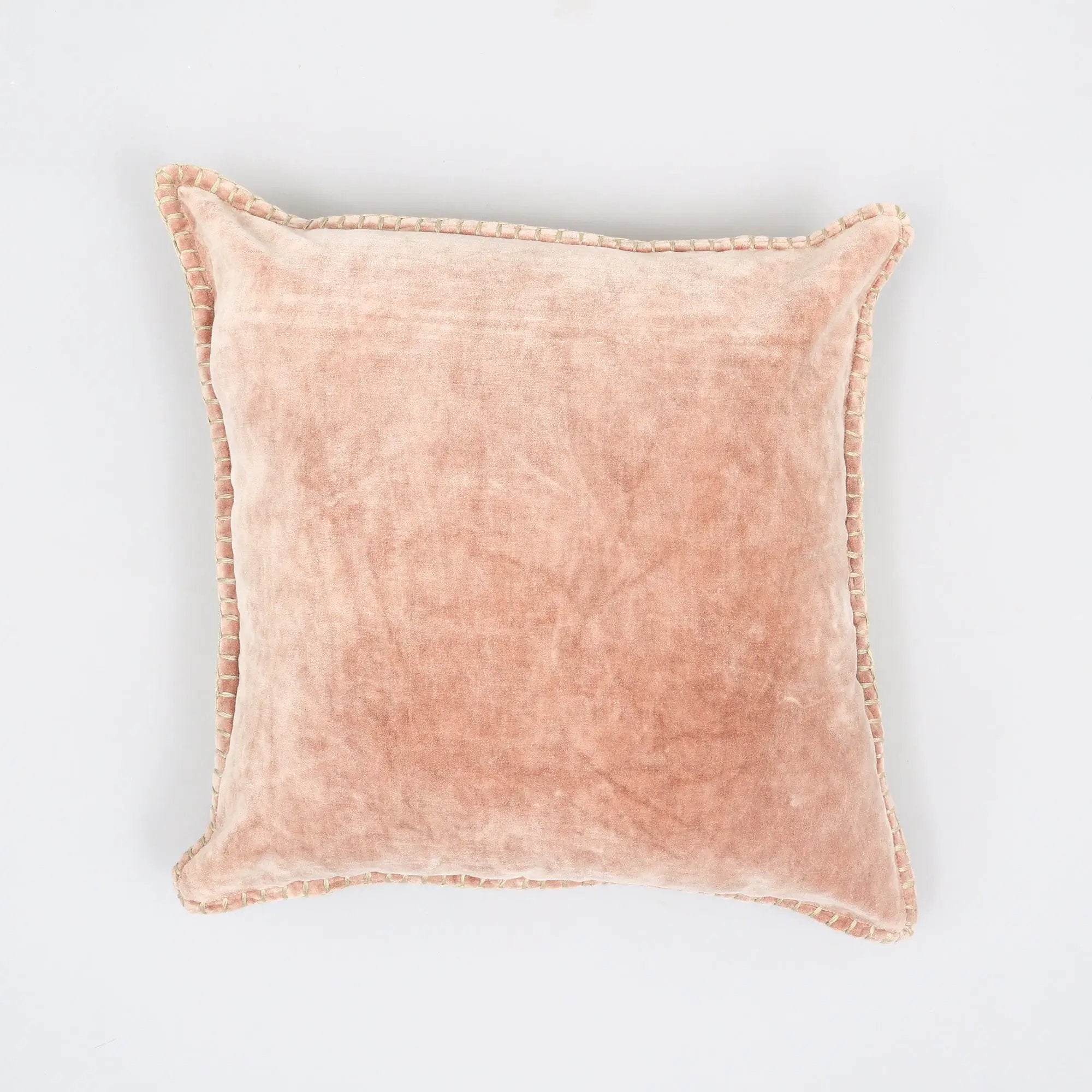 Olivia Stonewashed Velvet Pillow – 19" Square by HouseOfZazla