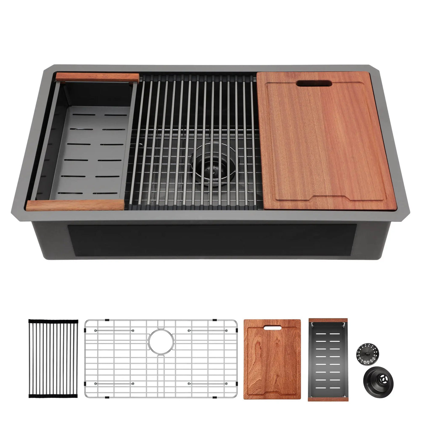 Workstation Kitchen Sink, Single Bowl Undermount by HouseOfZazla