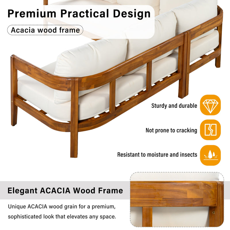 U_Style Acacia Solid Wood Patio Furniture Set by HouseOfZazla