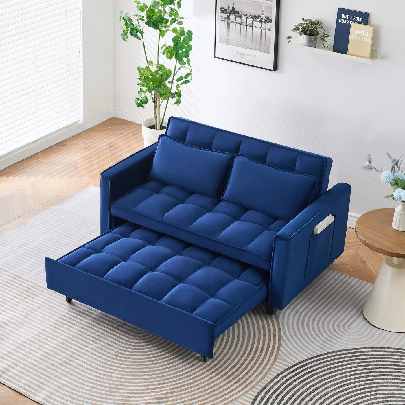 Sofa Bed With Pockets, 3 In 1 Convertible For Living Room by HouseOfZazla