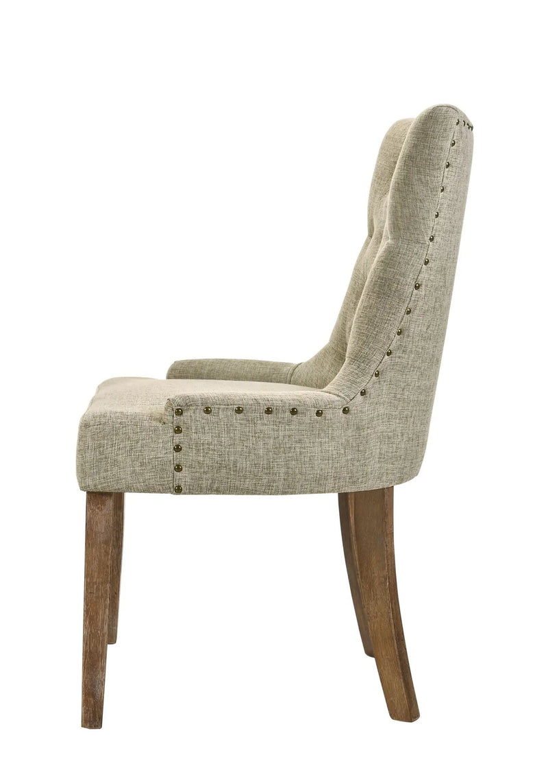 Yotam - Side Chair (Set of 2) - Beige / Oak by Unique Piece Furniture