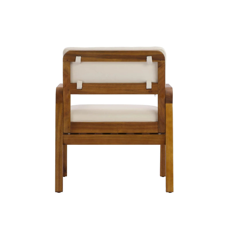 Outdoor Acacia Wood Armchair Set with Weather-Resistant Cushions by HouseOfZazla