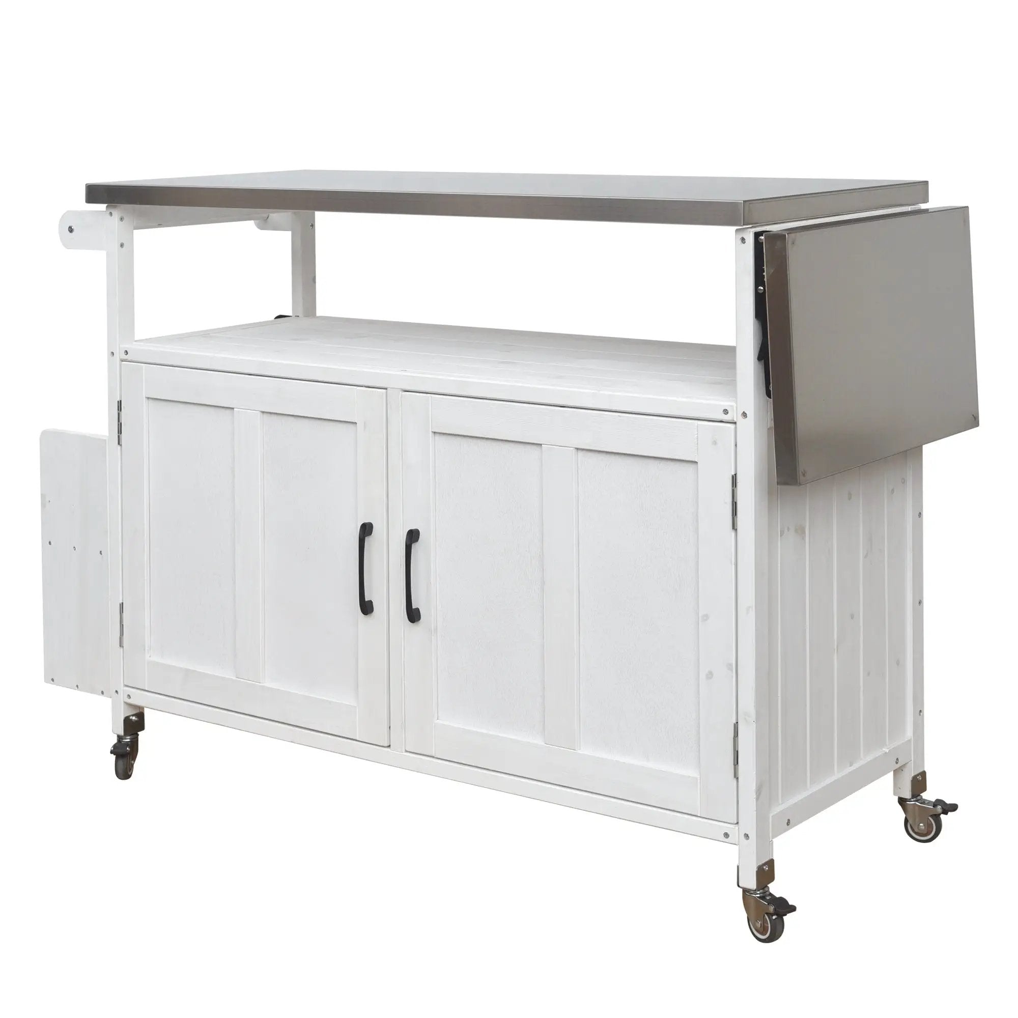 Foldable Outdoor Kitchen Island Patio Cart with Storage by HouseOfZazla