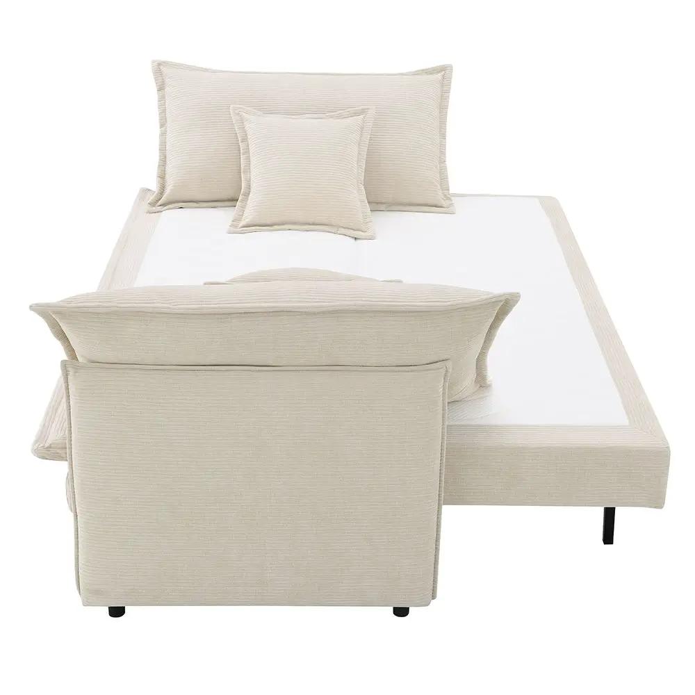 Elisea - Sofa With Sleeper - Beige Fabirc by Unique Piece Furniture