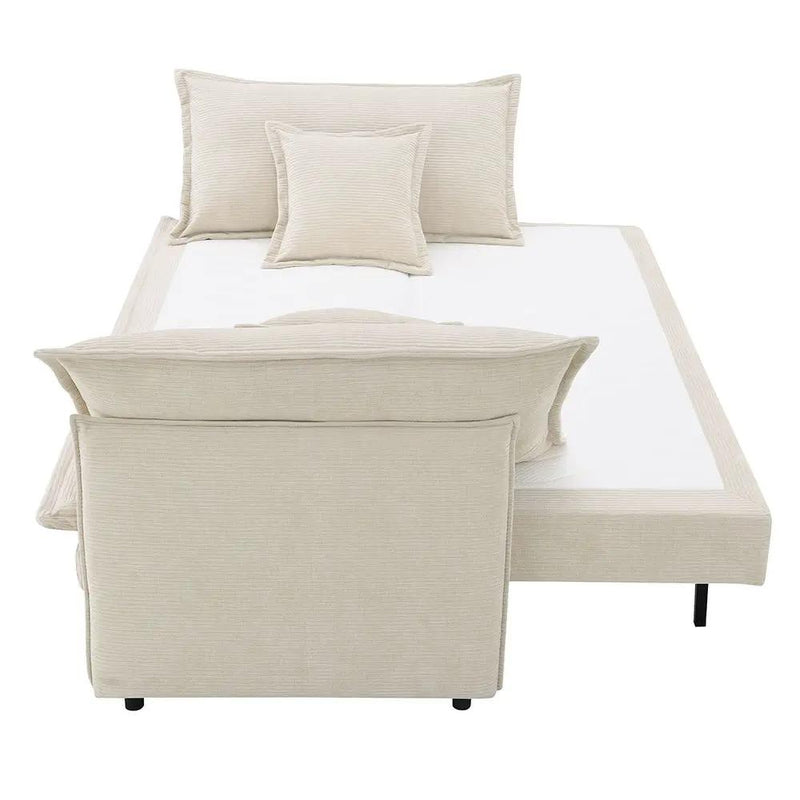 Elisea - Sofa With Sleeper - Beige Fabirc by Unique Piece Furniture