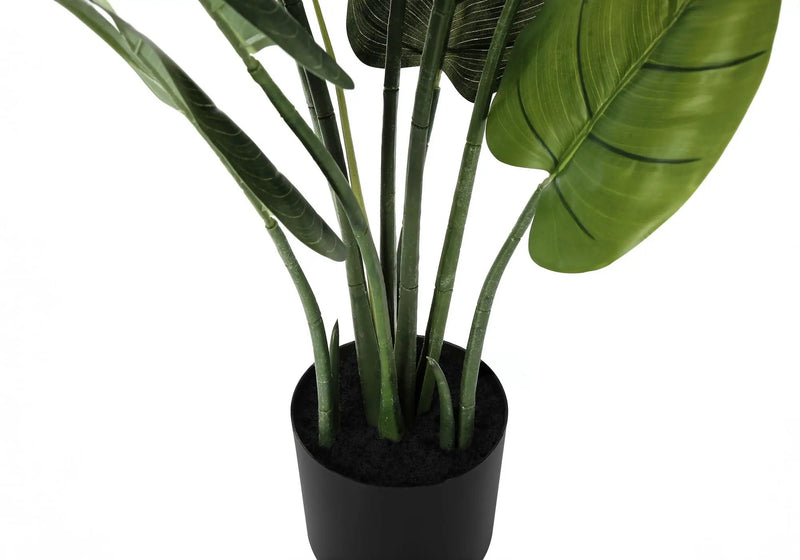 37" Tall, Artificial Plant, Aureum Tree, Indoor, Faux, Fake, Floor, Greenery, Potted, Real Touch, Decorative - Green / Black by Unique Piece Furniture