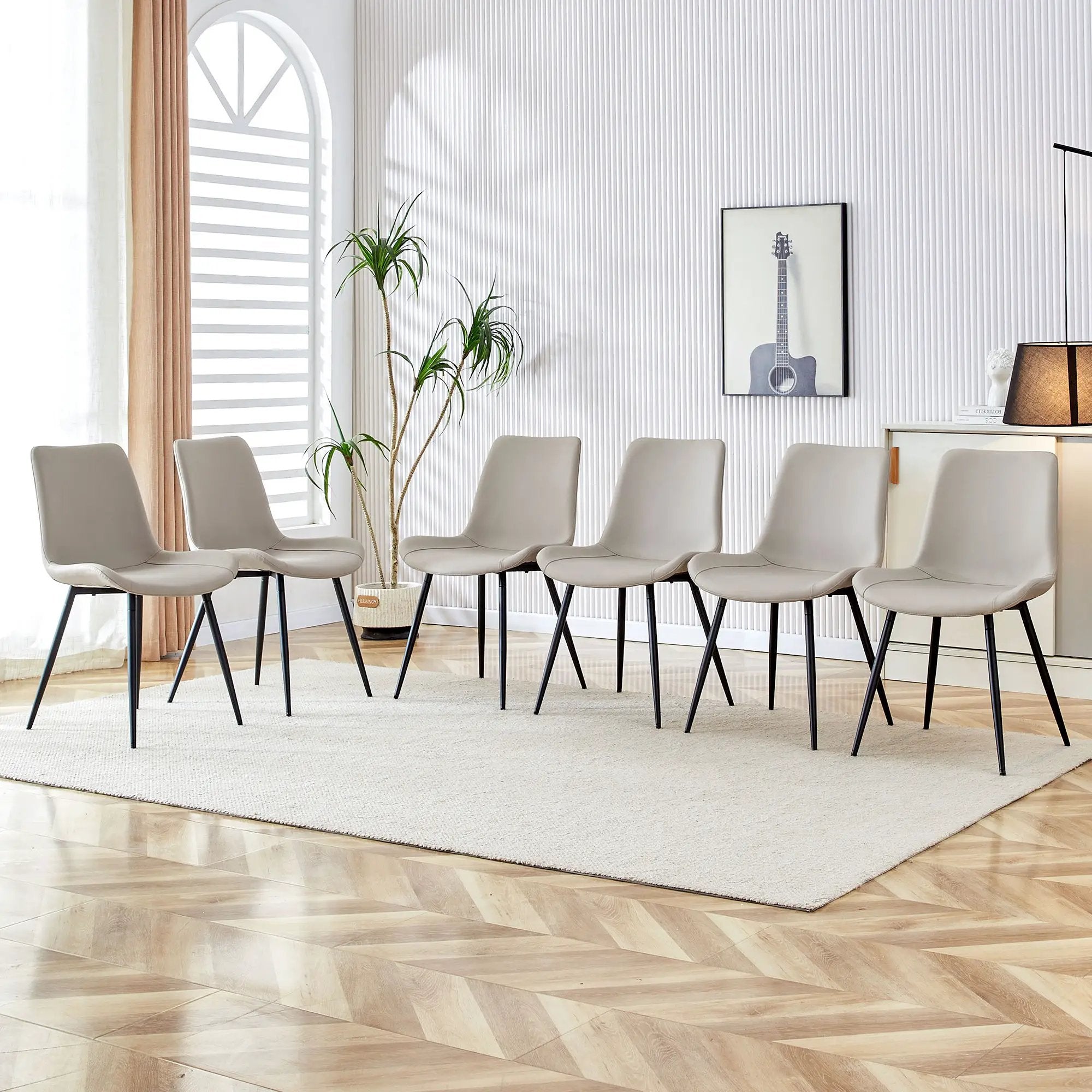 Modern Medieval Style Restaurant Cushioned Chairs With Suede Backrests