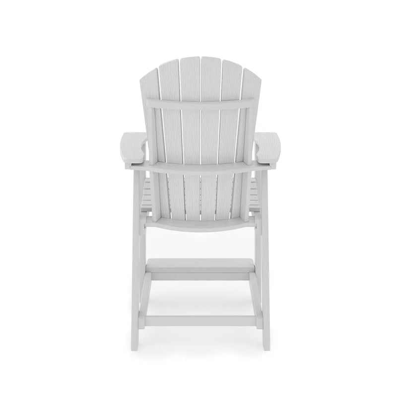 Adirondack Style Counter Chair Stylish HDPE Poly Lumber For Dining, Patio, And Garden Comfort by Unique Piece Furniture