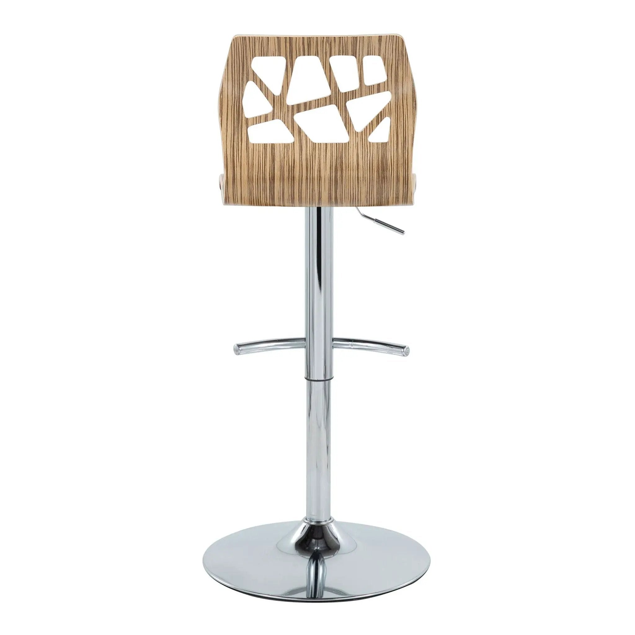 Folia - Mid Century Modern Adjustable Barstool With Swivel With Rounded T Footrest (Set of 2) by Unique Piece Furniture