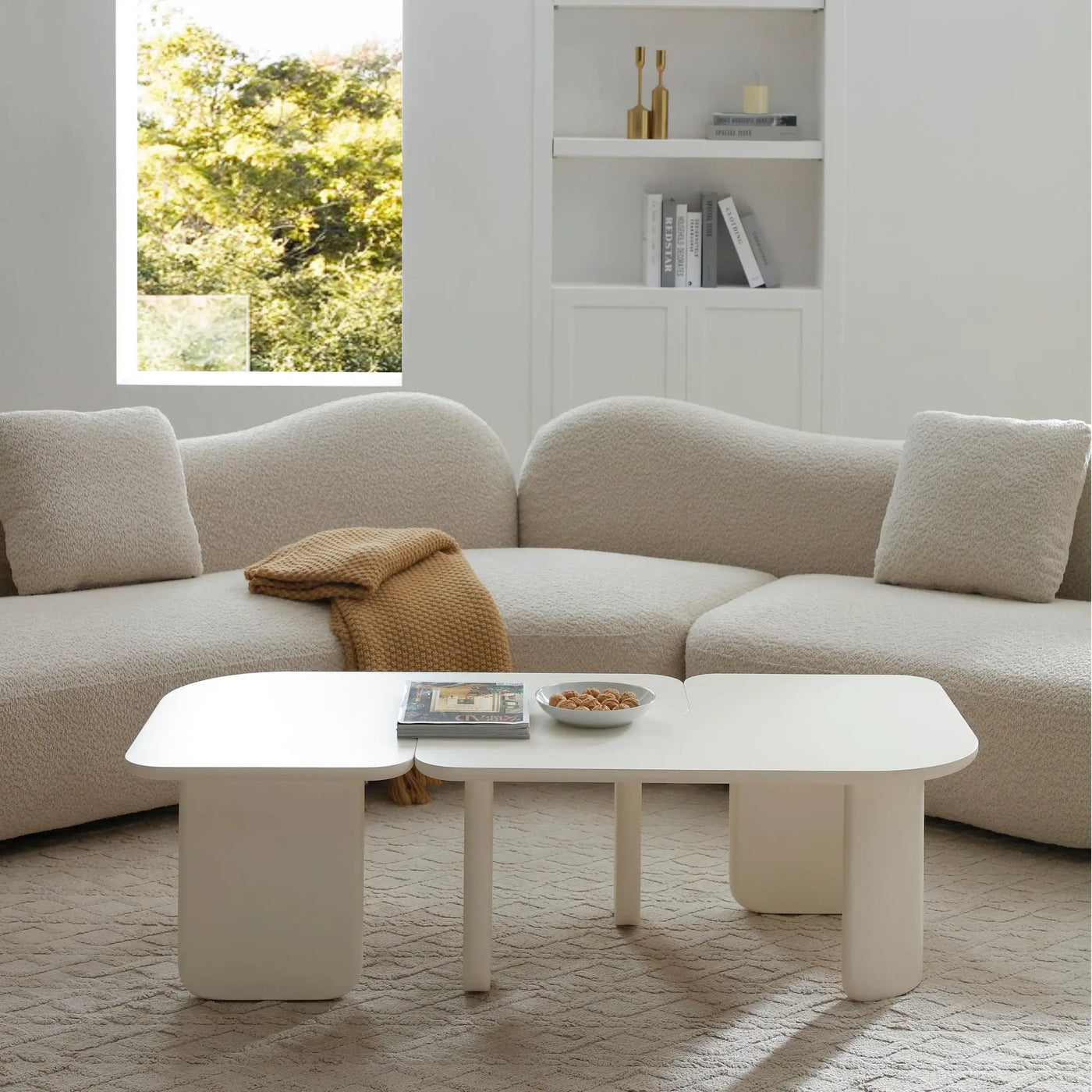 L-Shape Coffee Table For Living Room by HouseOfZazla