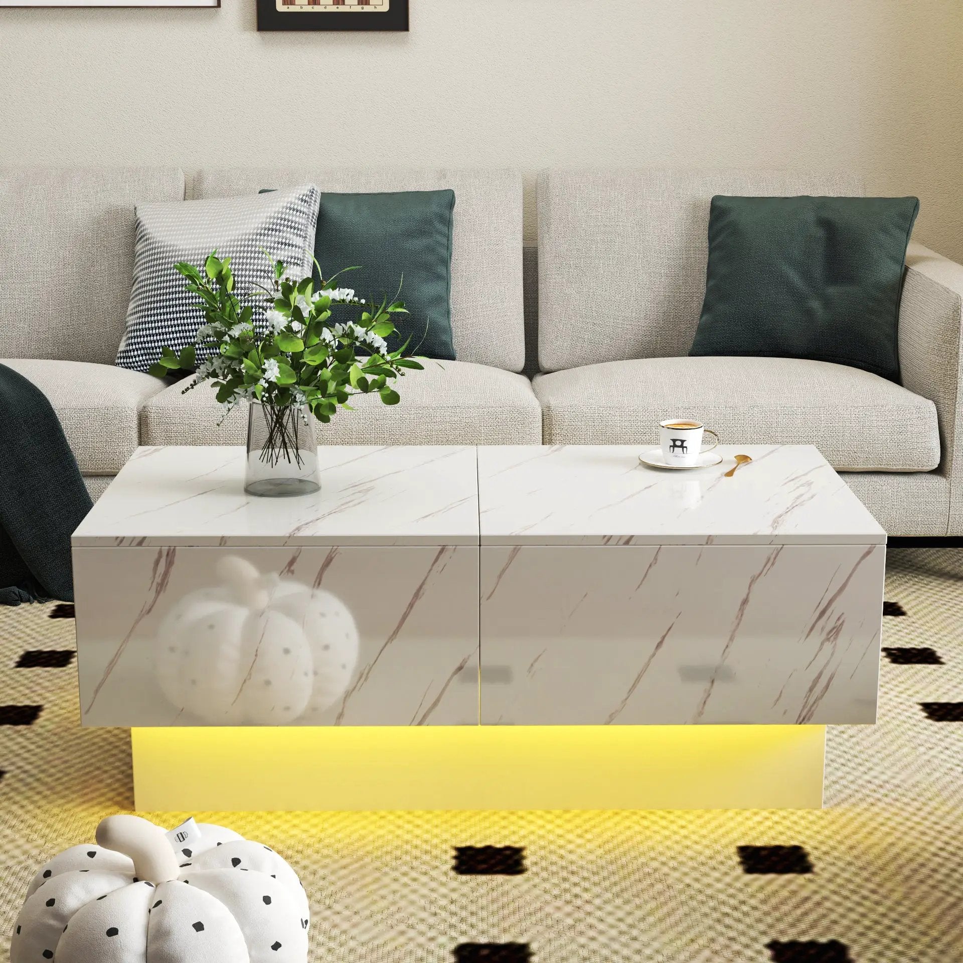 Coffee Table with Sliding Tabletop and Hidden Storage by HouseOfZazla