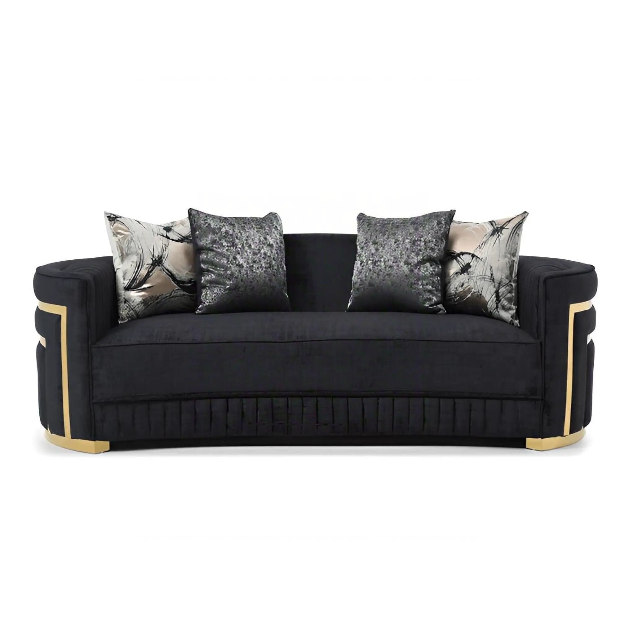 Soledad - Sofa With Upholstery And Hued Accents - Black by Unique Piece Furniture