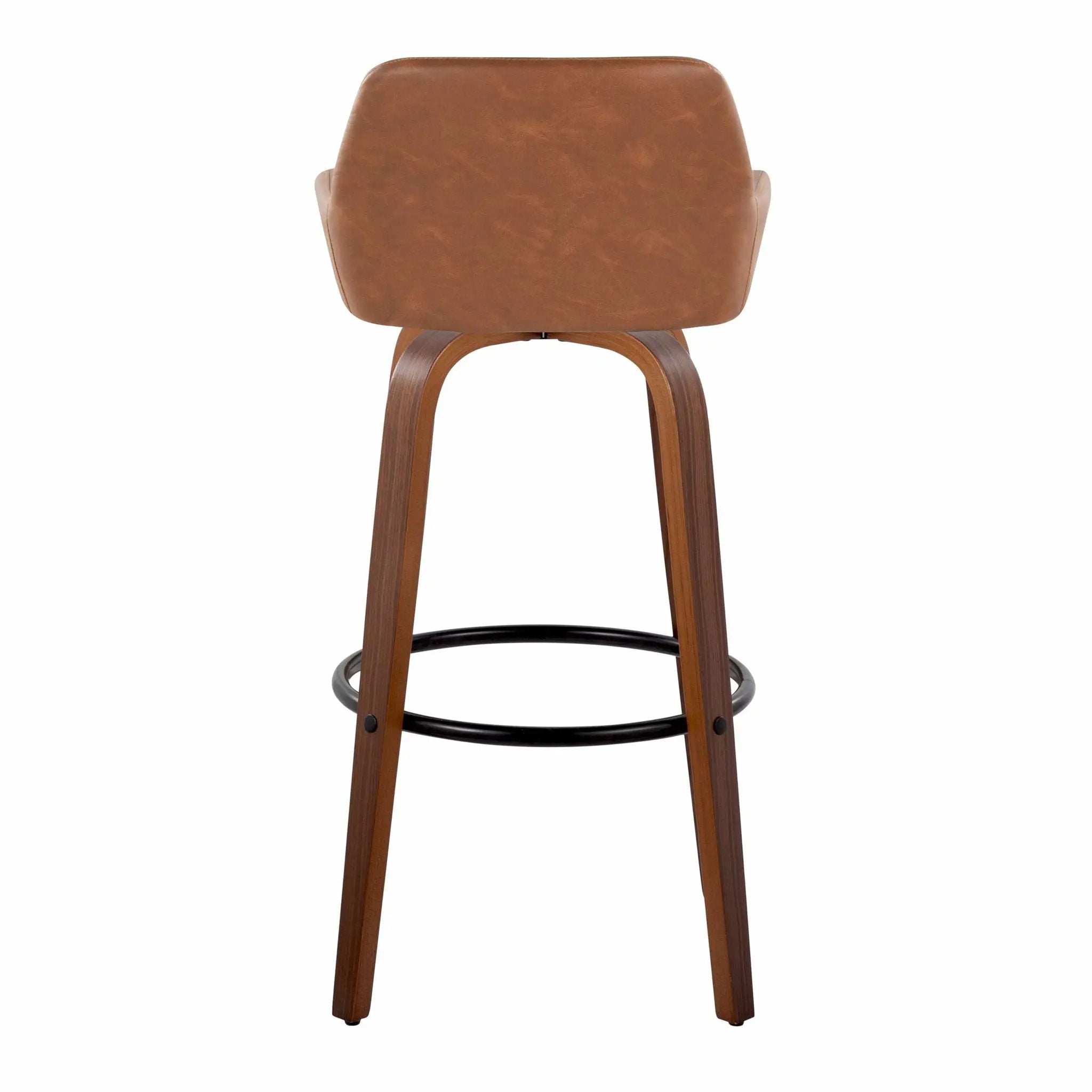 Daniella - Contemporary Fixed Height, Barstool & Swivel And Round Footrest (Set of 2) by Unique Piece Furniture