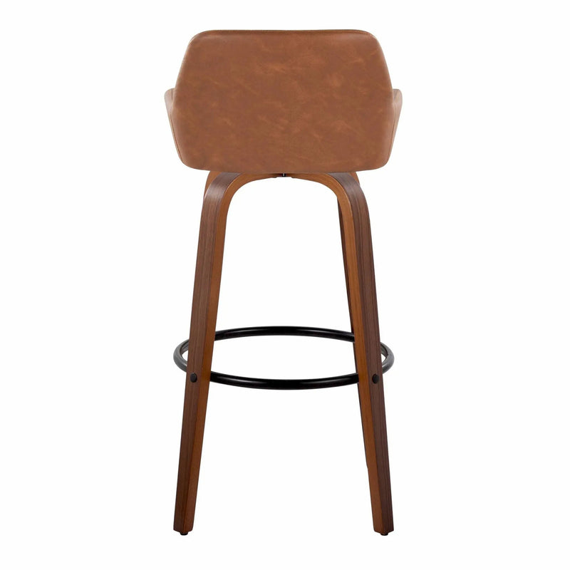Daniella - Contemporary Fixed Height, Barstool & Swivel And Round Footrest (Set of 2) by Unique Piece Furniture