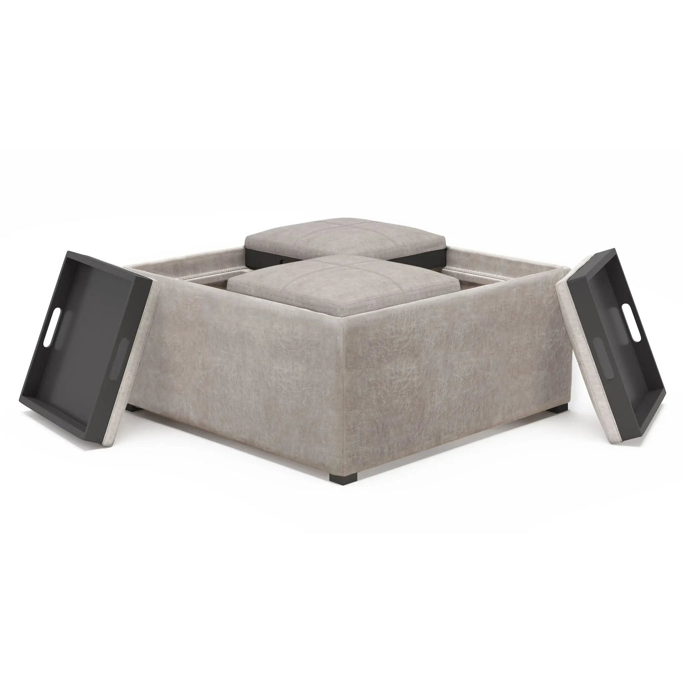 Avalon - Square Coffee Table, Storage Ottoman by HouseOfZazla