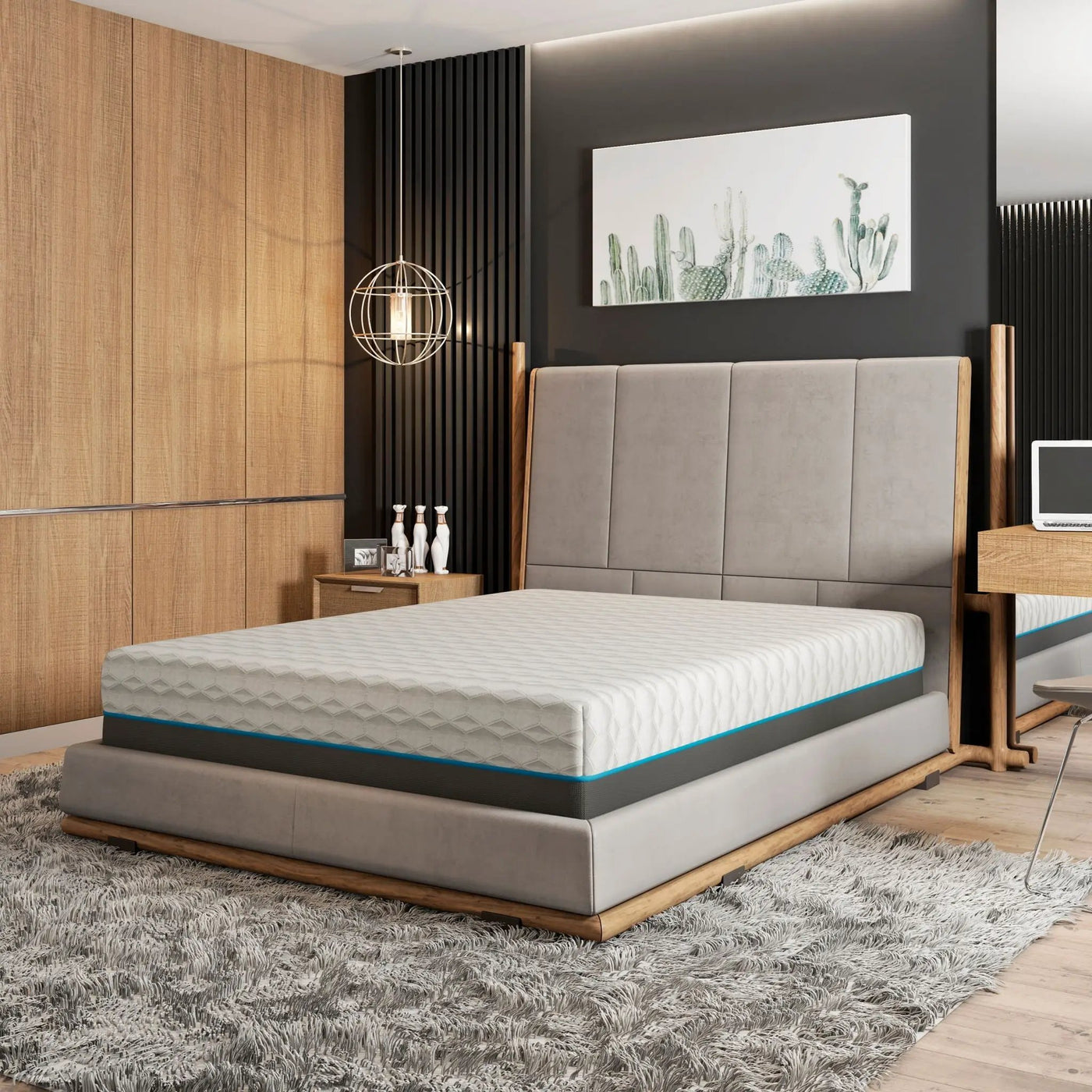 Copper Lux - 12" Soft Memory Foam Mattress With Phase Change Cooling Fabric by HouseOfZazla