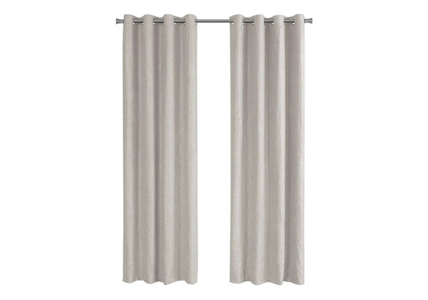 2 Pieces Set Room Darkening Curtain Panels with Grommet - Contemporary Style