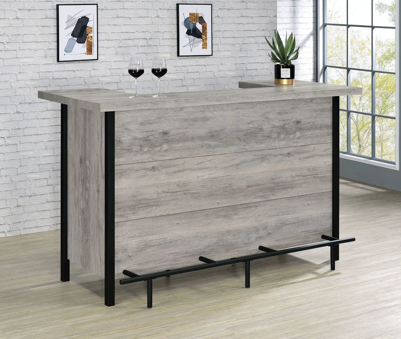 Bellemore Freestanding Home Bar Wine Cabinet Grey Driftwood by Unique Piece Furniture