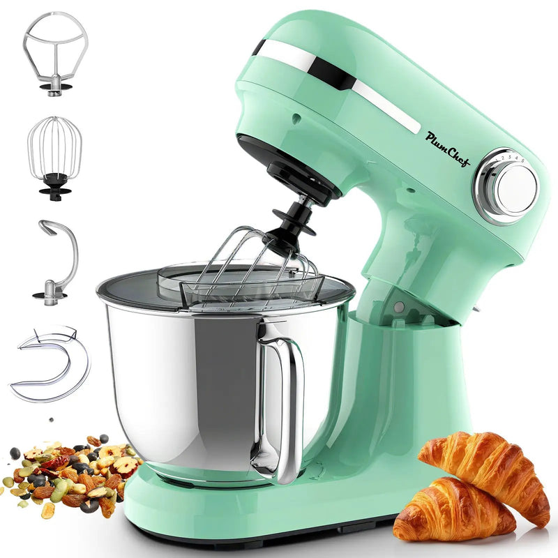 5.5QT/4.5QT Dual Bowls Electric Stand Mixer, 12-Speed Tilt-Head Food Mixer by HouseOfZazla