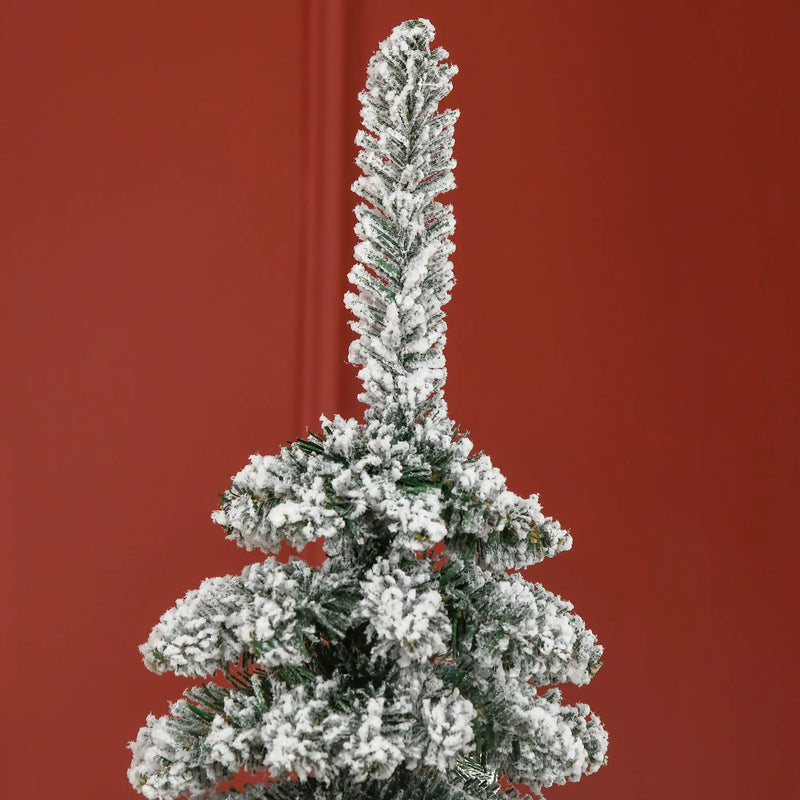 HOMCOM 6' Tall Unlit Snow Flocked Artificial Christmas Tree by HouseOfZazla
