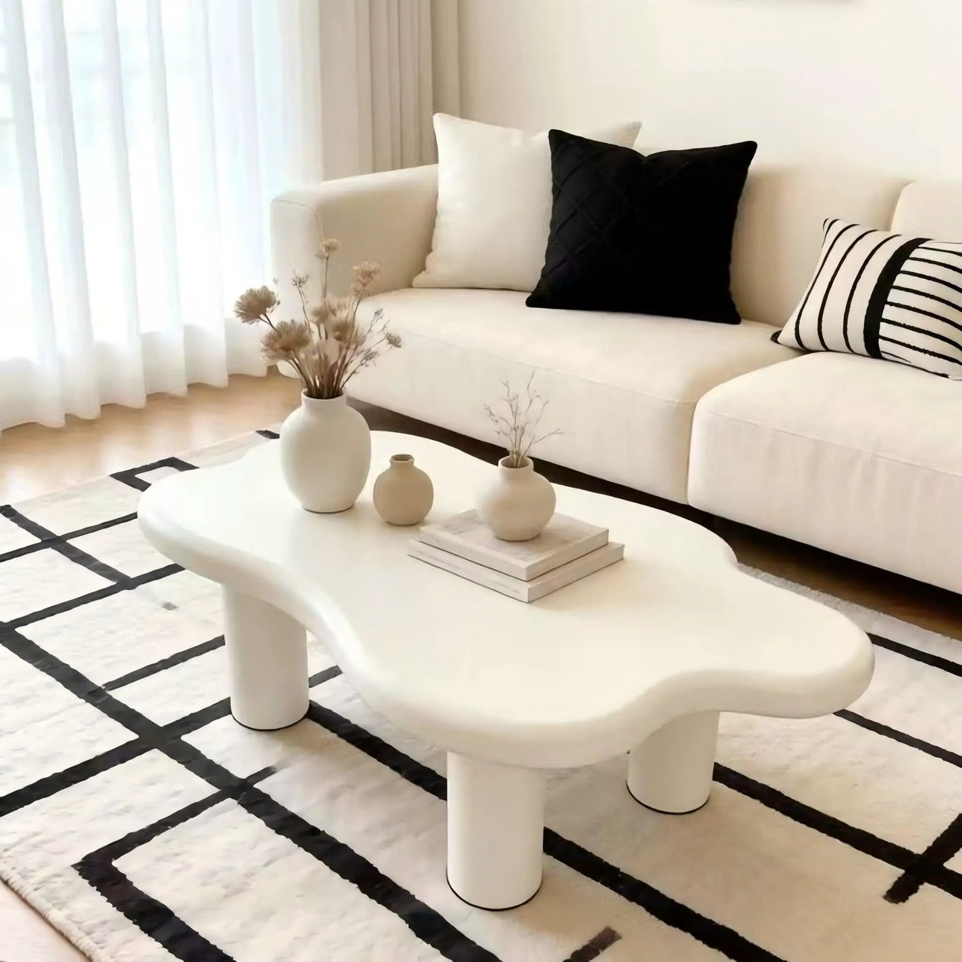 Cloud Shaped Coffee Table With 4 Round Legs by HouseOfZazla