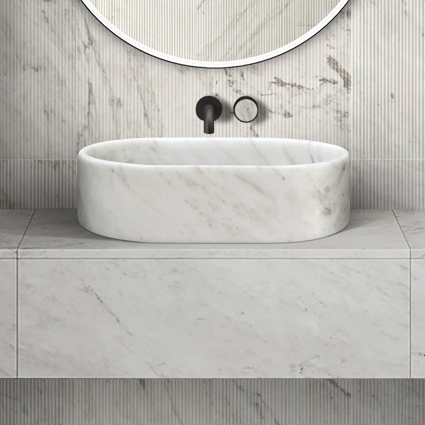 Bathroom Vessel Sink, Semi Polished Surface by HouseOfZazla