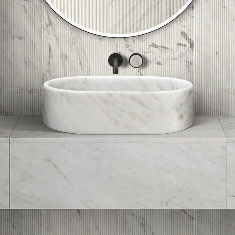 Bathroom Vessel Sink, Semi Polished Surface by HouseOfZazla