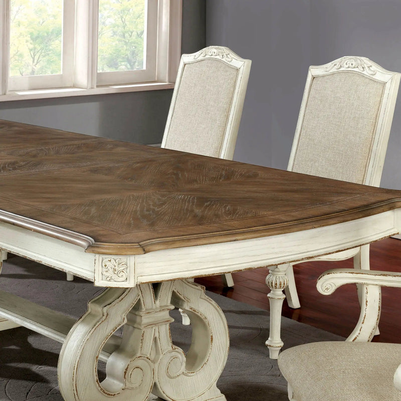 Rustic Dining Set With Table And Upholstered Chairs by Unique Piece Furniture
