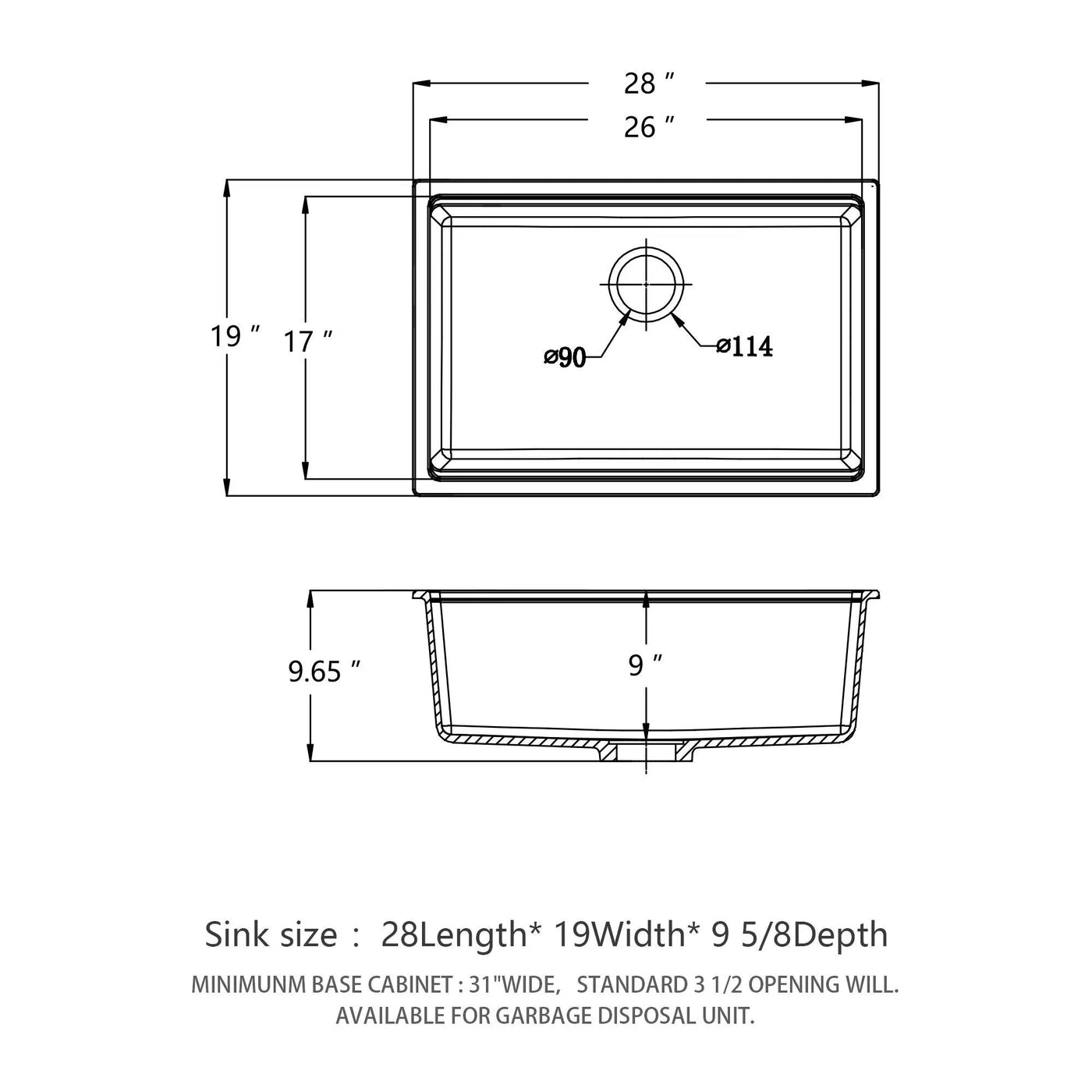 Quartz Kitchen Sink, Composite Workstation, Undermount by HouseOfZazla