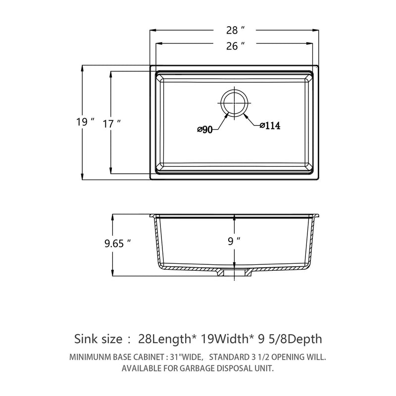 Quartz Kitchen Sink, Composite Workstation, Undermount by HouseOfZazla