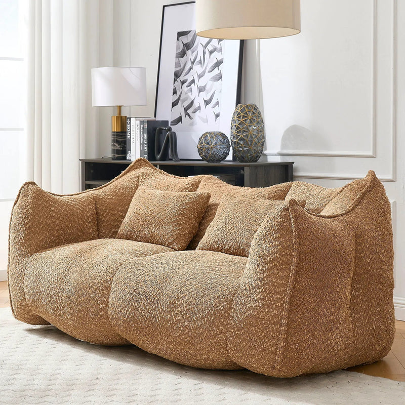 Comfortable Dual Beanbag Chair With High Resilience Foam Core For 2 People by HouseOfZazla