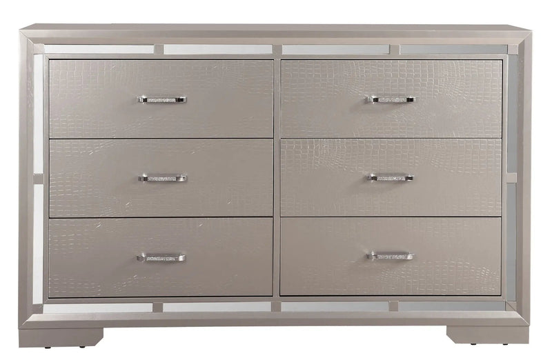 Alana - Dresser - Silver Champagne by Unique Piece Furniture