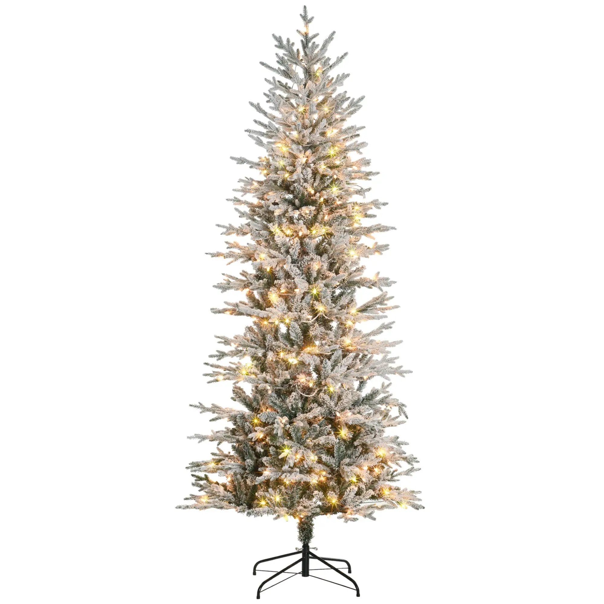 HOMCOM 7.5ft Tall Prelit Artificial Christmas Tree by HouseOfZazla
