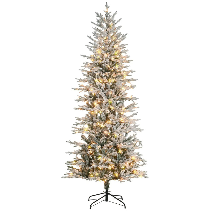HOMCOM 7.5ft Tall Prelit Artificial Christmas Tree by HouseOfZazla