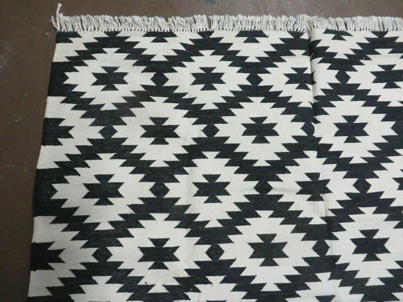 4' X 6' Hand Woven Wool Rug Contemporary Kilim Dhurrie Modern Oriental Area Rug by Jewel Rugs